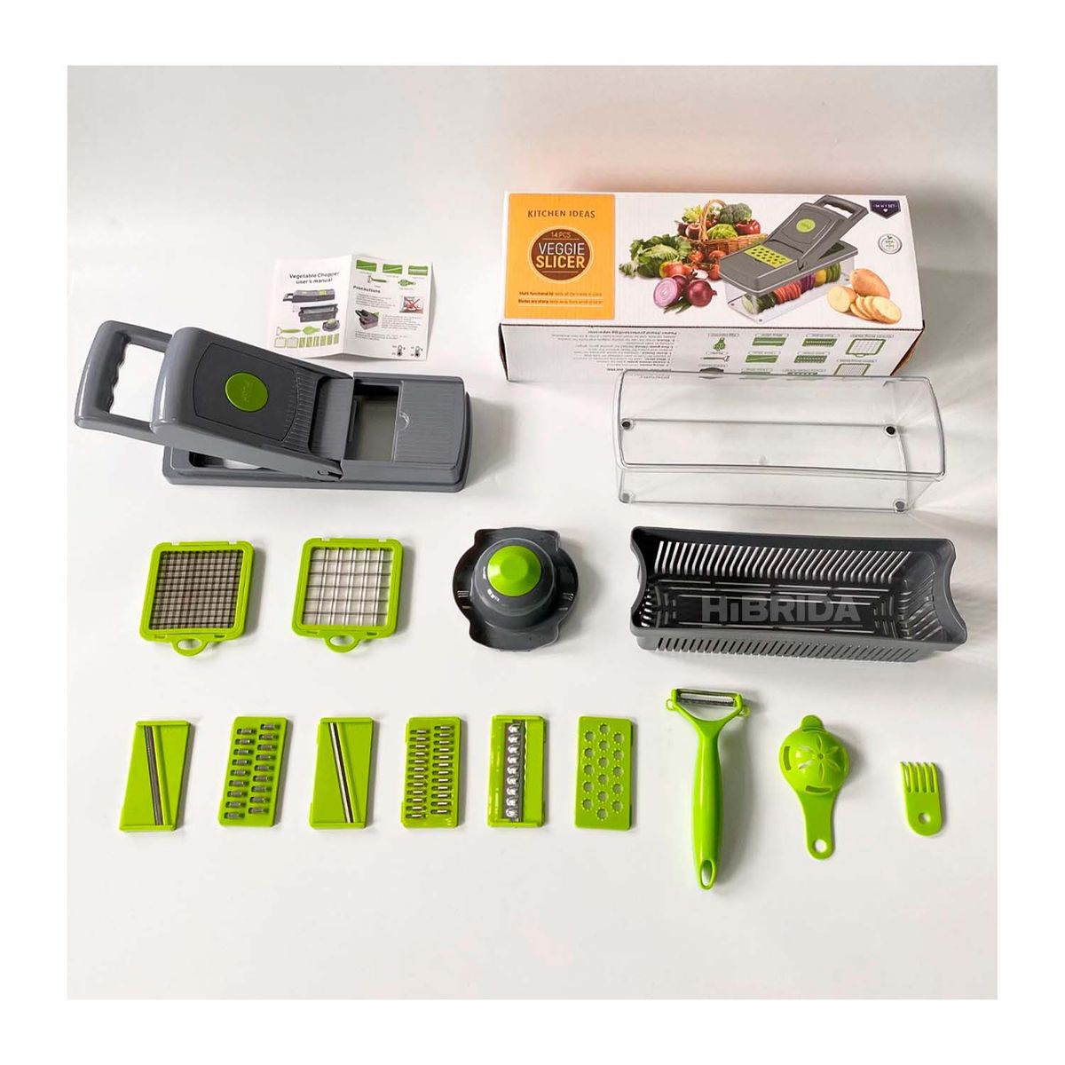 GENERICO - PICADOR DE VERDURAS ALIMENTOS MULTIFUNCIONAL CORTADOR MULTIUSO 12 EN 1