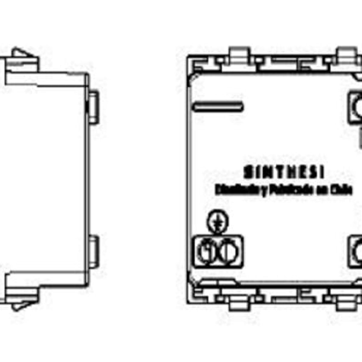 SINTHESI - DADO TOMACORRIENTE DUPLEX UNIVERSAL DE 3 MODULOS S17
