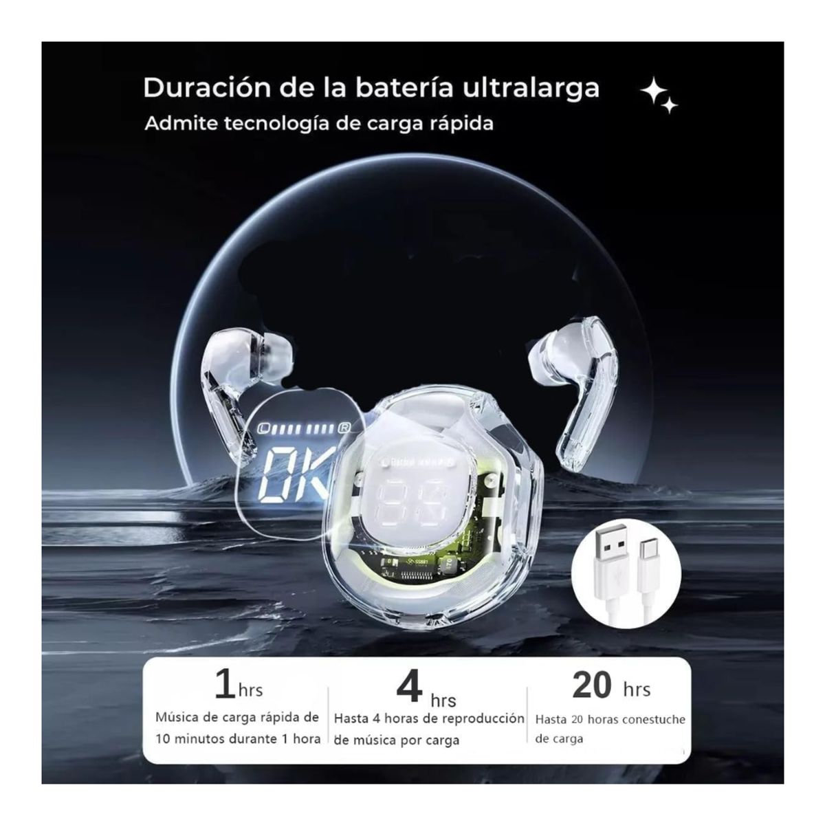 GENERICO - Audífonos inalámbricos Bluetooth AIR 39 rojo