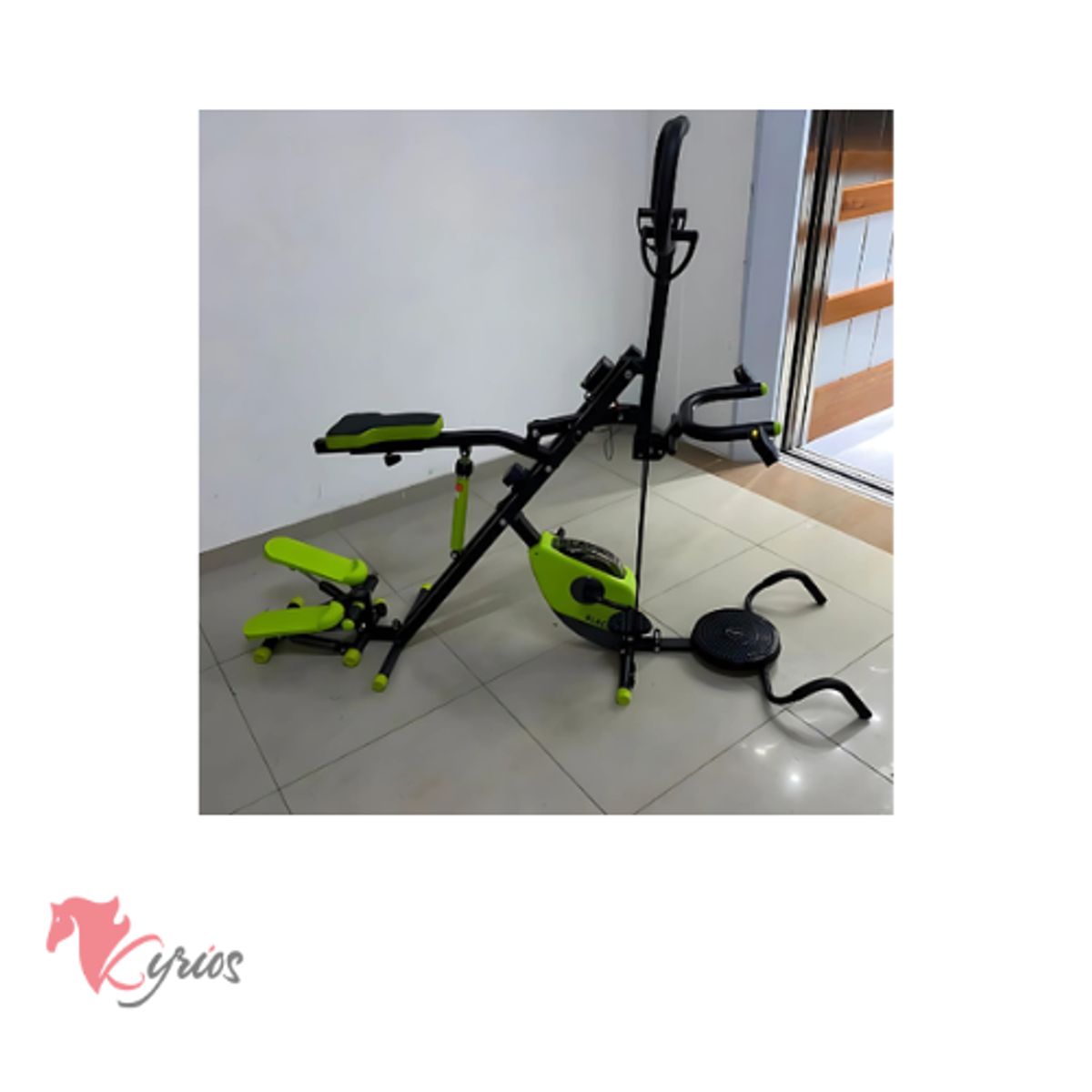 NO LOGO - Maquina Multifuncional Abdominal  6 En 1 + 2 ligas