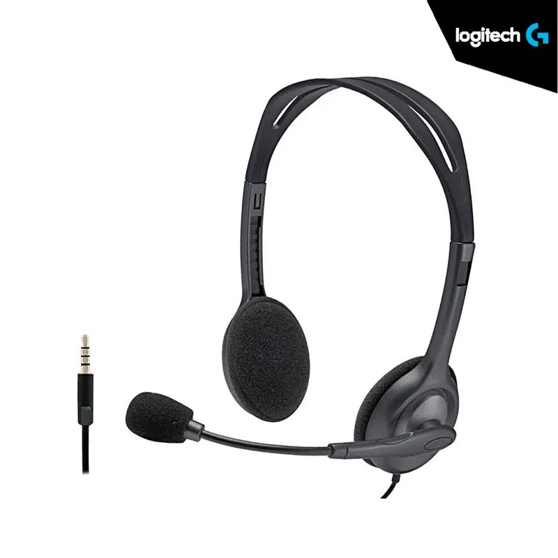 LOGITECH - AURICULARES LOGITECH  STEREO HEADSET  H111 (981-000612) SILVER