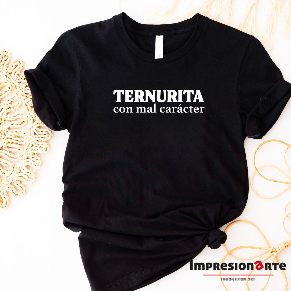 IMPRESIONARTE - Polo Ternurita con Mal Caracter 100% algodón manga corta