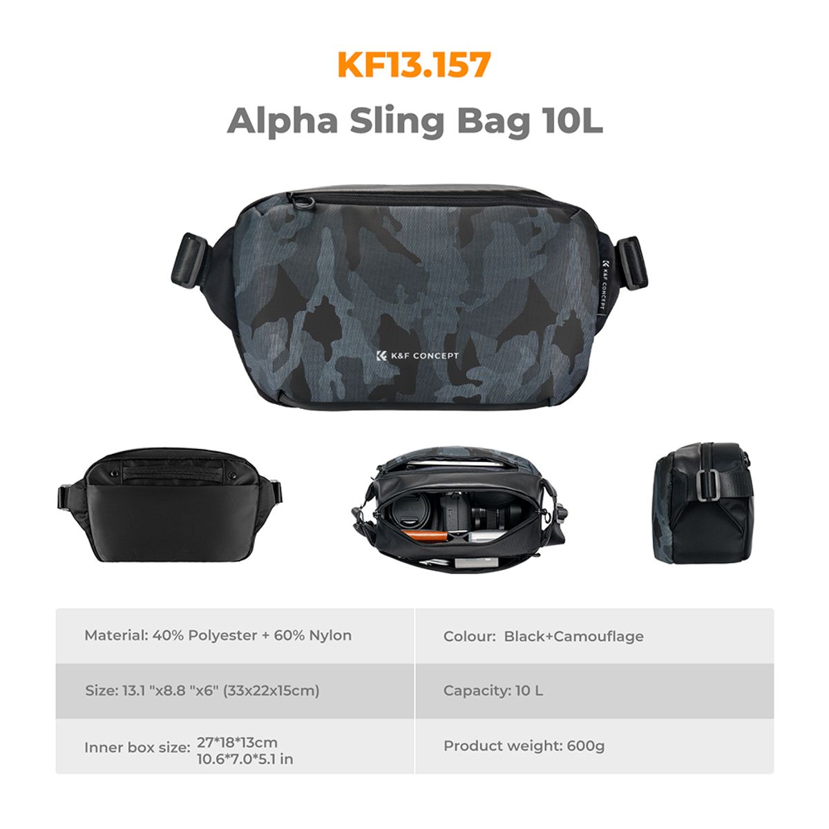 K&F CONCEPT - Estuche para Camara Fotografica K&F Concept   KF13.157v4