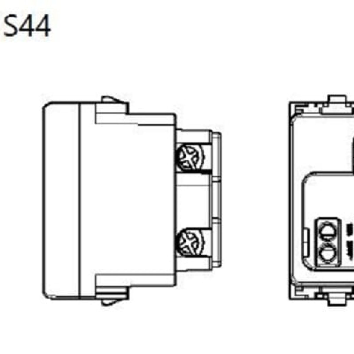 SINTHESI - DADO TOMACORRIENTE SCHUKO DE 1 MODULO S22