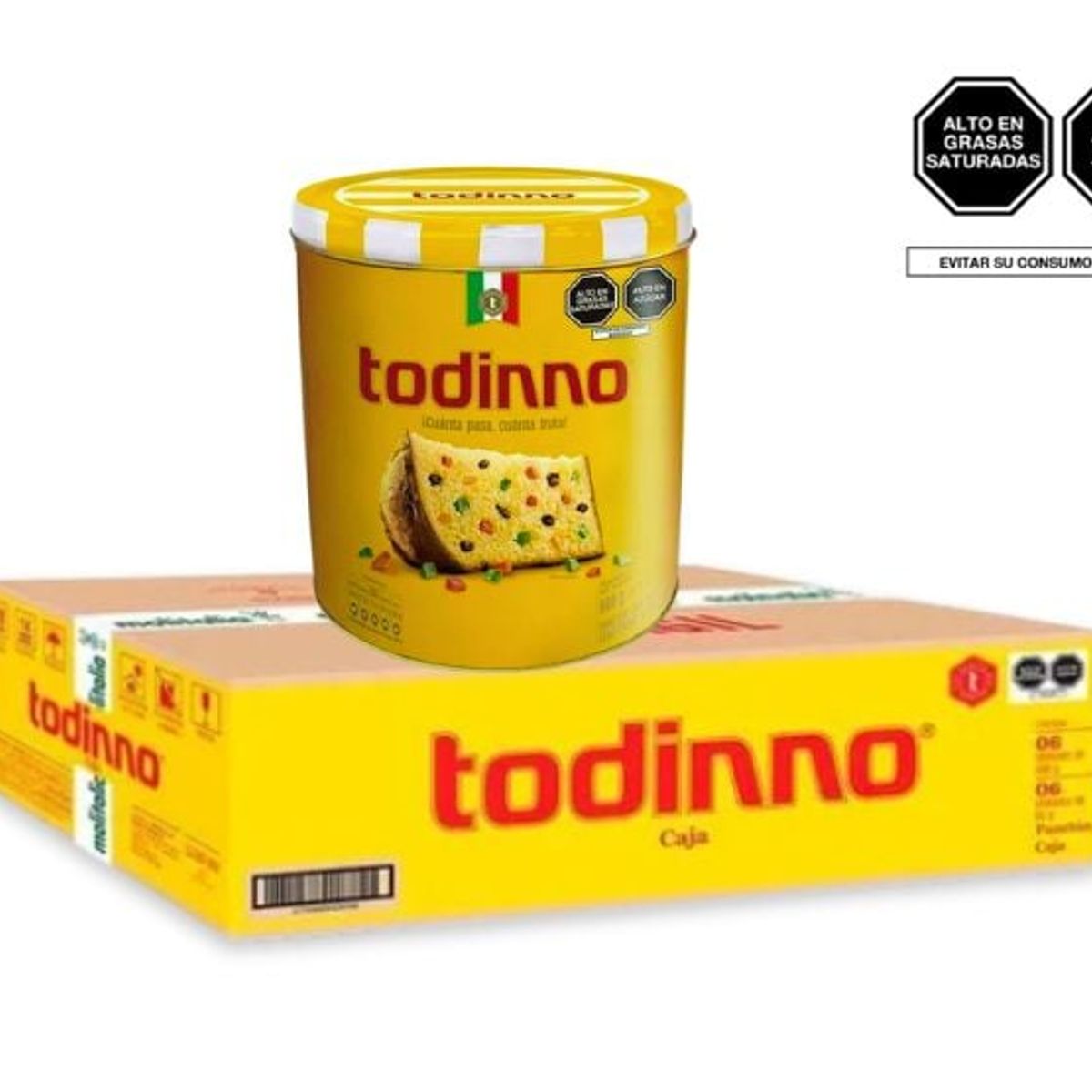 TODINNO - CAJA X6 PANETON TODINNO LATA 900GR