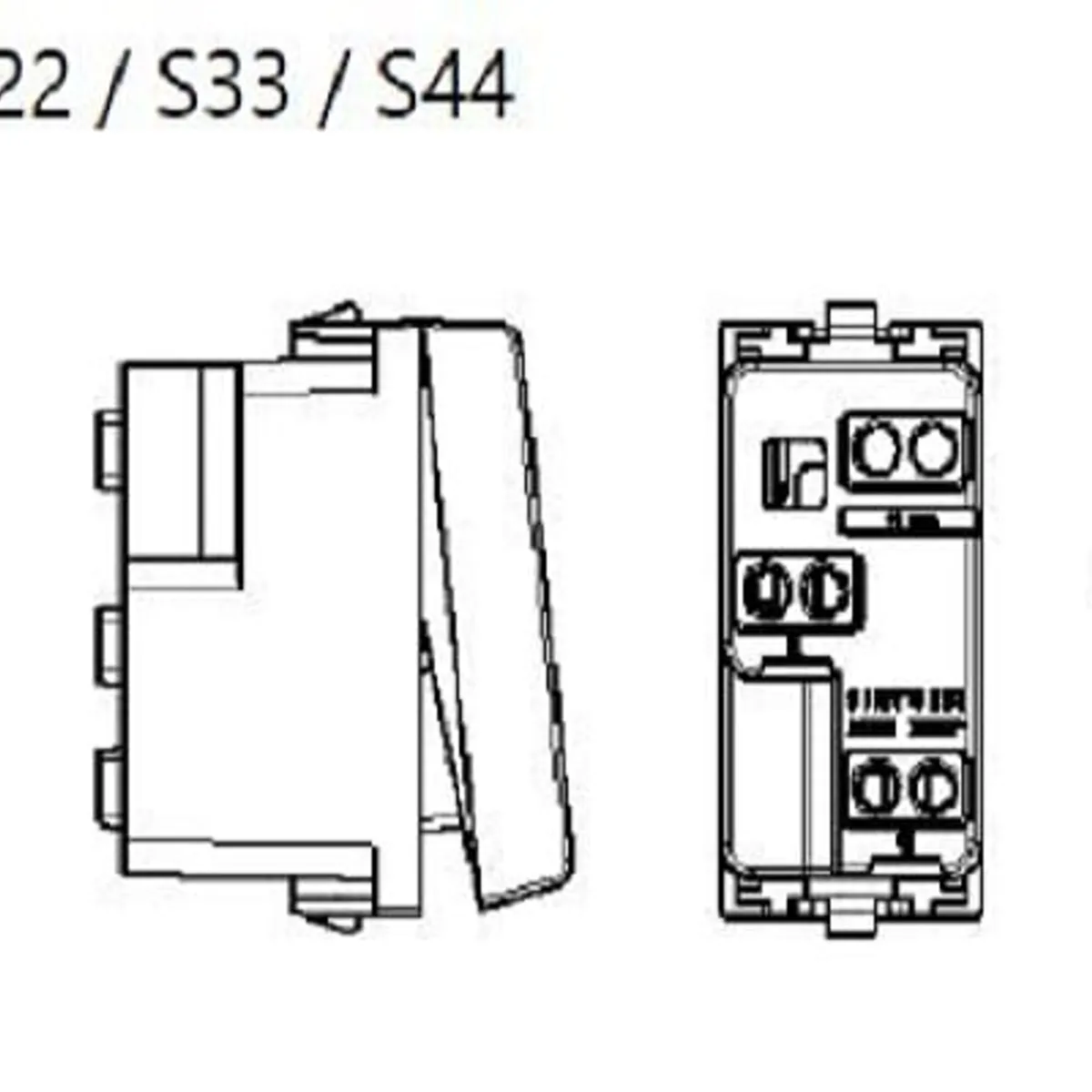 SINTHESI - DADO INTERRUPTOR SIMPLE 1 MODULO S22