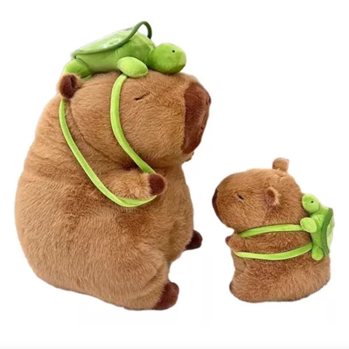 GENERICO - Peluche Capibara con Mochila de Tortuga 30cm