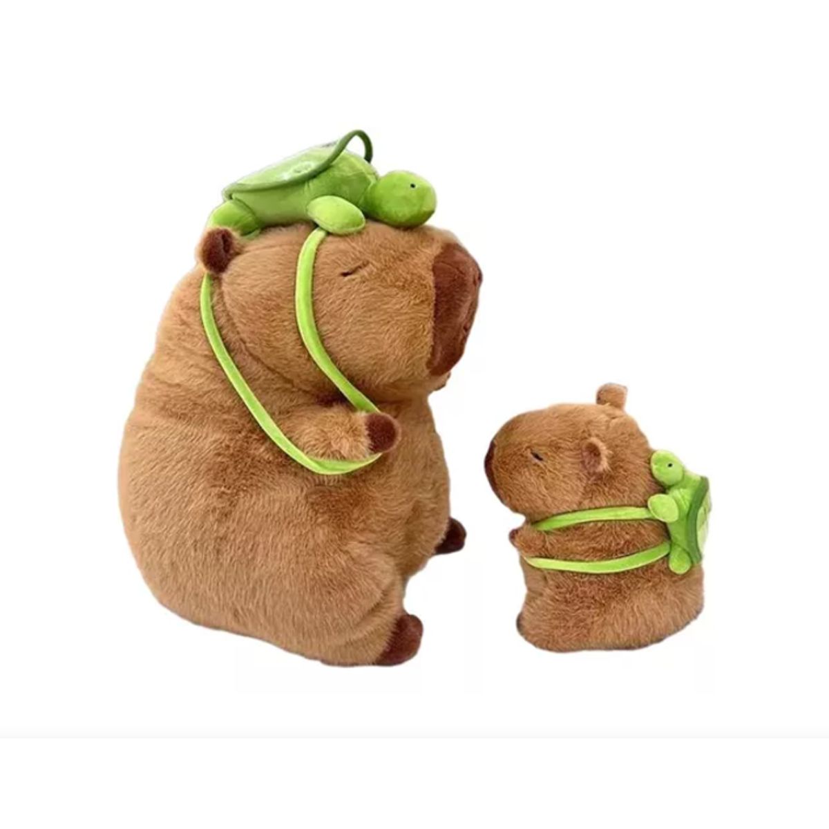 GENERICO - Peluche Capibara con Mochila de Tortuga 30cm