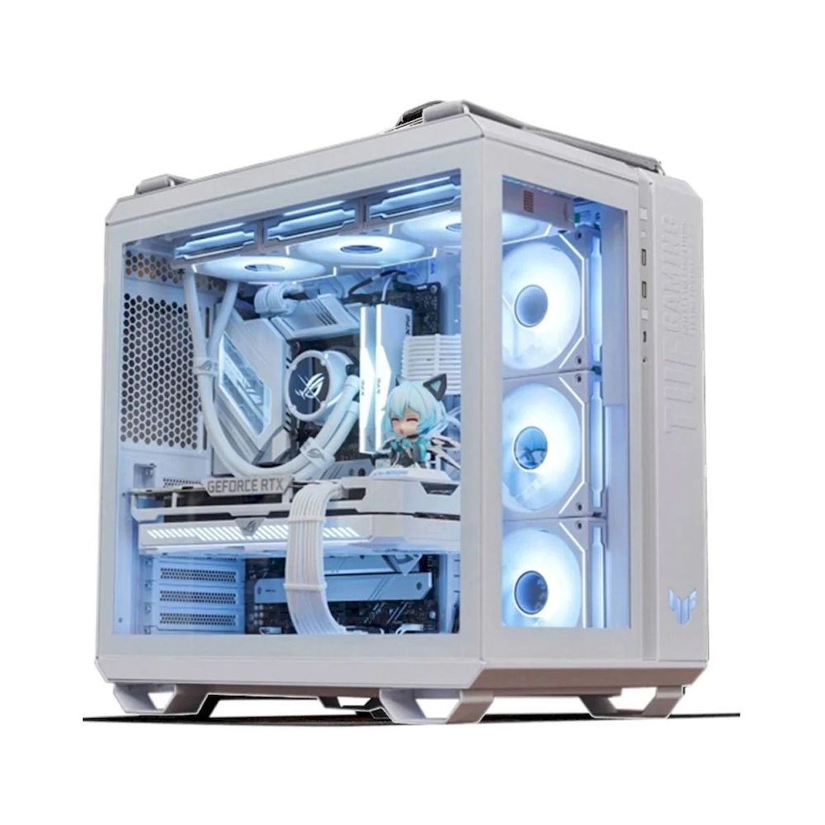 ASUS - Case GAMER BLANCO ASUS GT502 GAMING ATX USB 8R LADO VIDRIO TEMPLADO