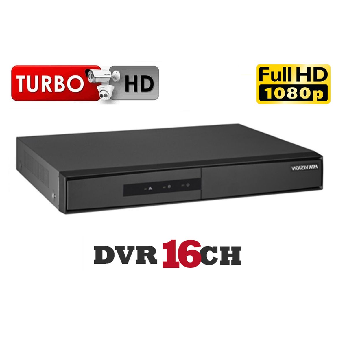 HIKVISION - Grabador DVR 16CH Soporta 1 HDD 720P, 1080p Lite con AUDIO Hikvision