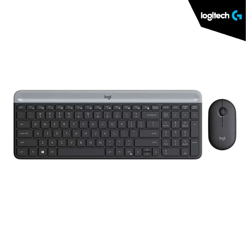 LOGITECH - KIT LOGITECH  TECLADO+MOUSE MK470 INALAMBRICO SLIM USB BLACK