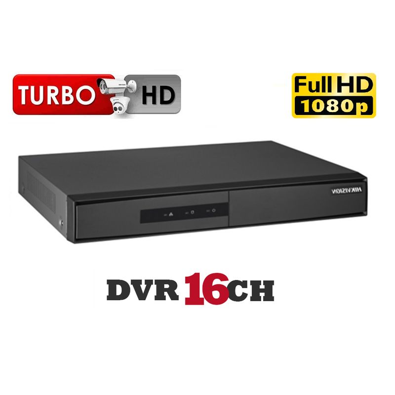 HIKVISION - Grabador DVR 16CH Soporta 1 HDD 720P, 1080p Lite con AUDIO Hikvision