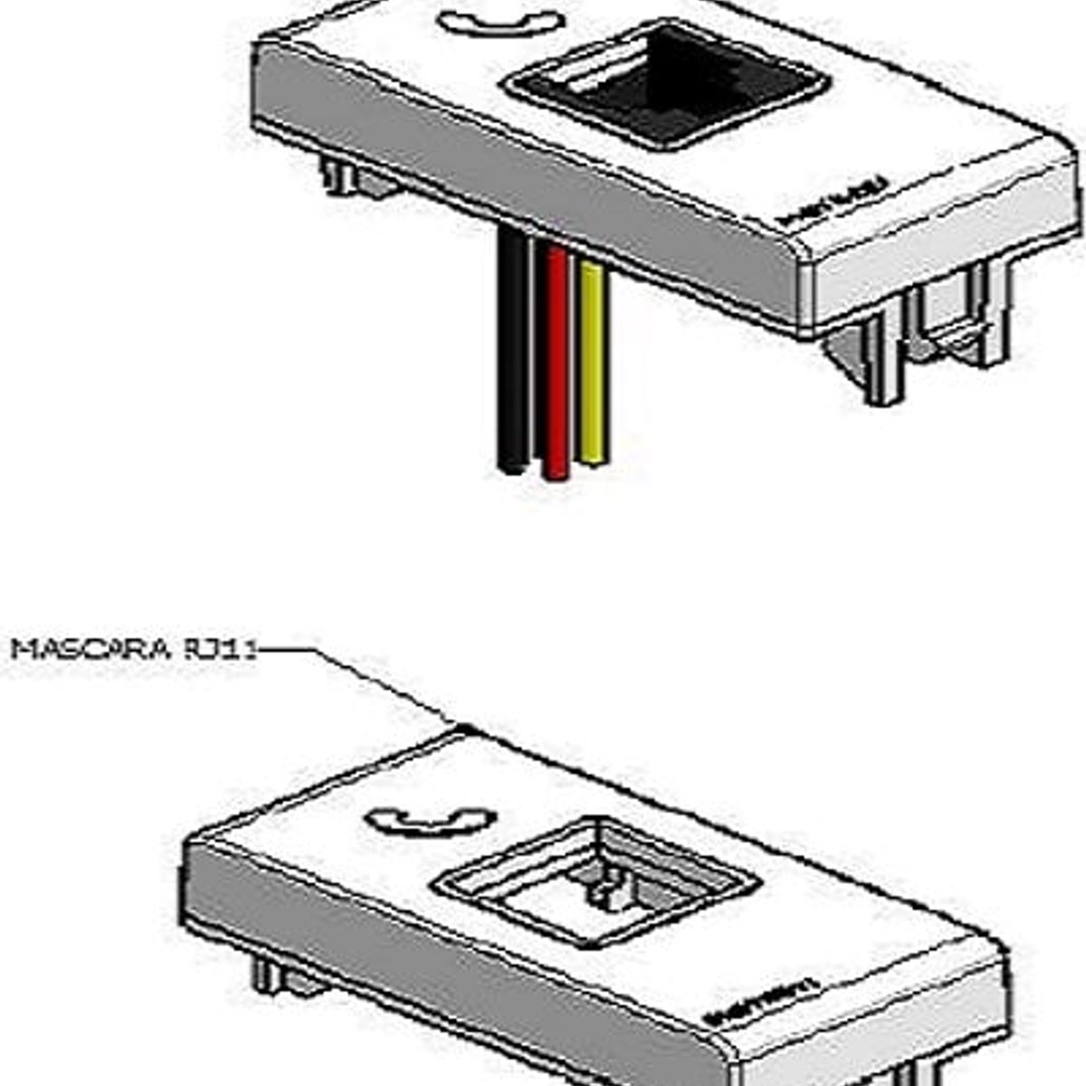 SINTHESI - DADO TELEFONO RJ11 DE 1 MODULO S22