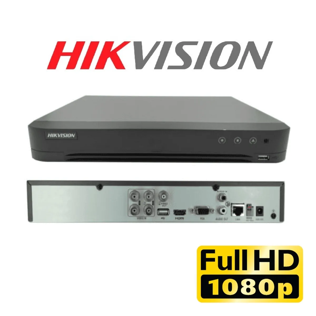HIKVISION - DVR 4CH ACUSENSE FULLHD 1080p HIKVISION SOPORTA 1 HDD