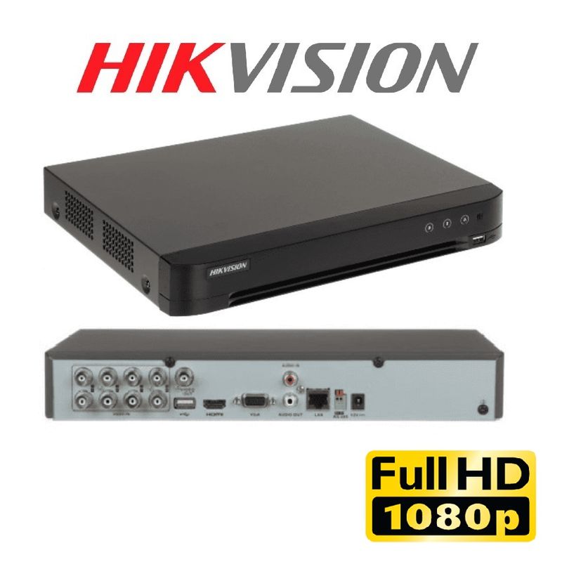 HIKVISION - DVR 8CH ACUSENSE FULLHD 1080p HIKVISION AUDIO BIDIRECCIONAL