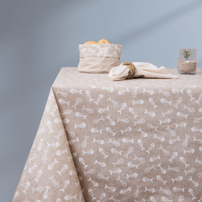 CASIOPIA - Mantel antimanchas rectangular 6 sillas ASIA BEIGE