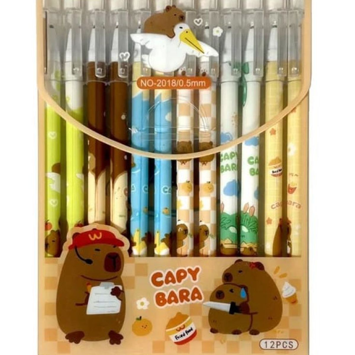 GENERICO - LAPICEROS BORRABLES CAPIBARA X12 UNIDADES