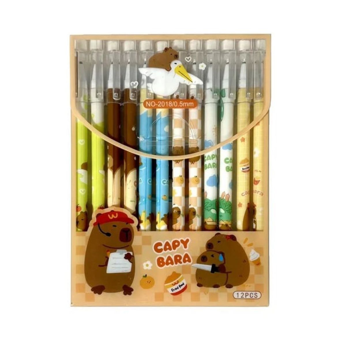 GENERICO - LAPICEROS BORRABLES CAPIBARA X12 UNIDADES