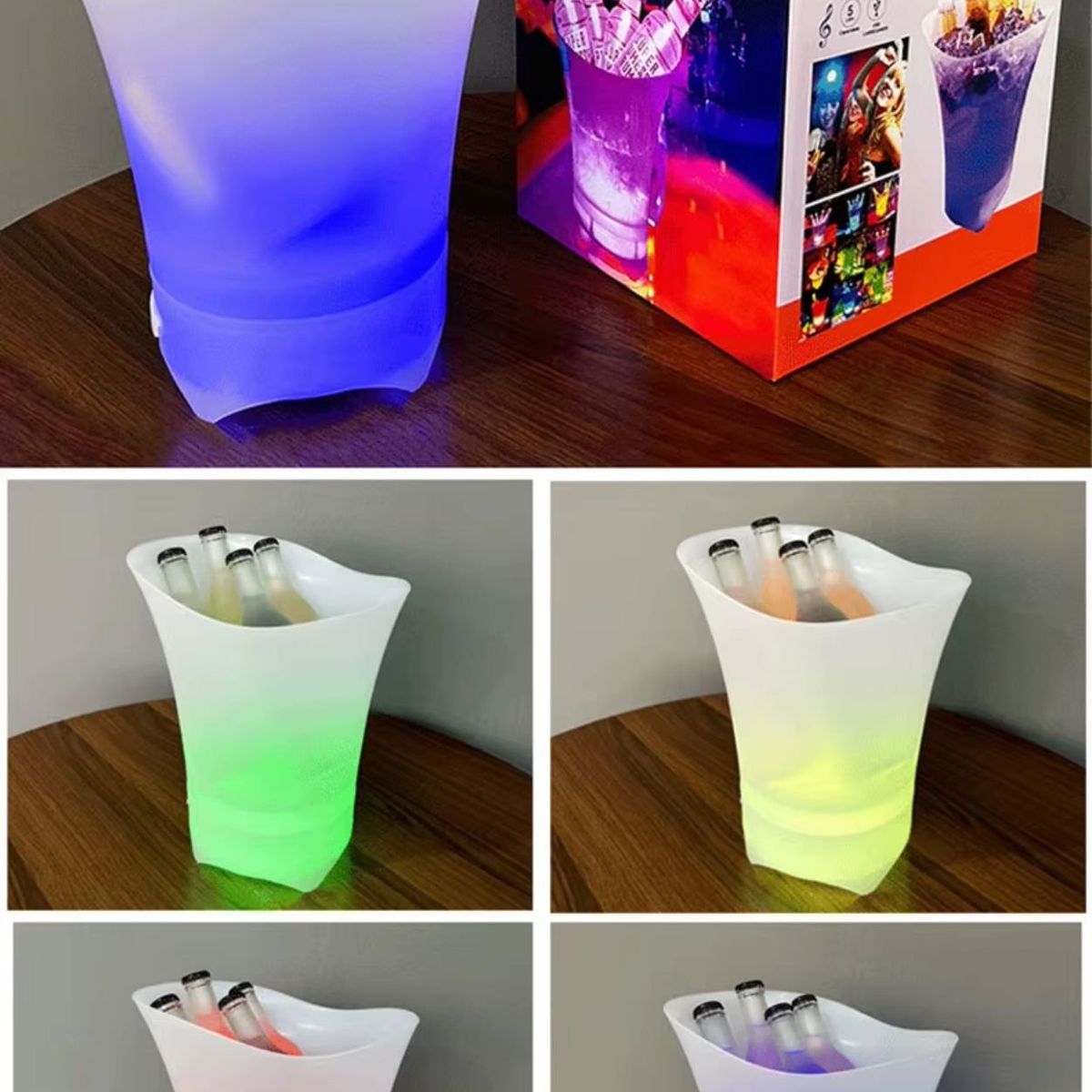 GENERICO - Hielera con Parlante Bluetooth y Luz Led RGB