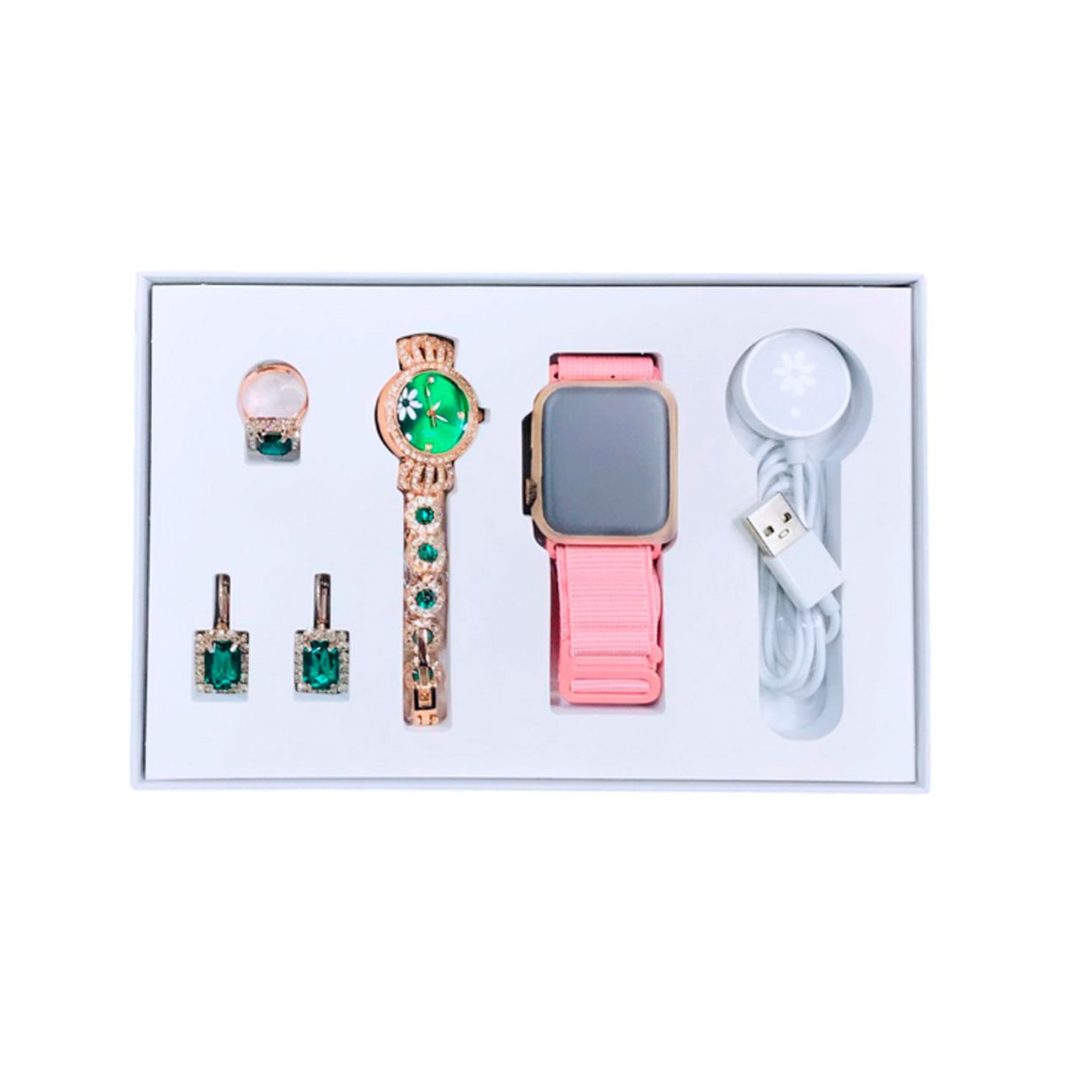 GENERICO - Combo 6 en 01 A29 PLUS WATCH 9 + aretes + reloj análogo