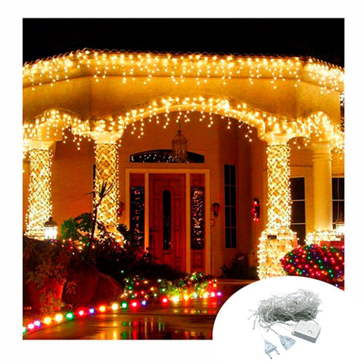 GENERICO - LUCES CASCADAS 200 LED NAVIDEÑAS 5 METROS