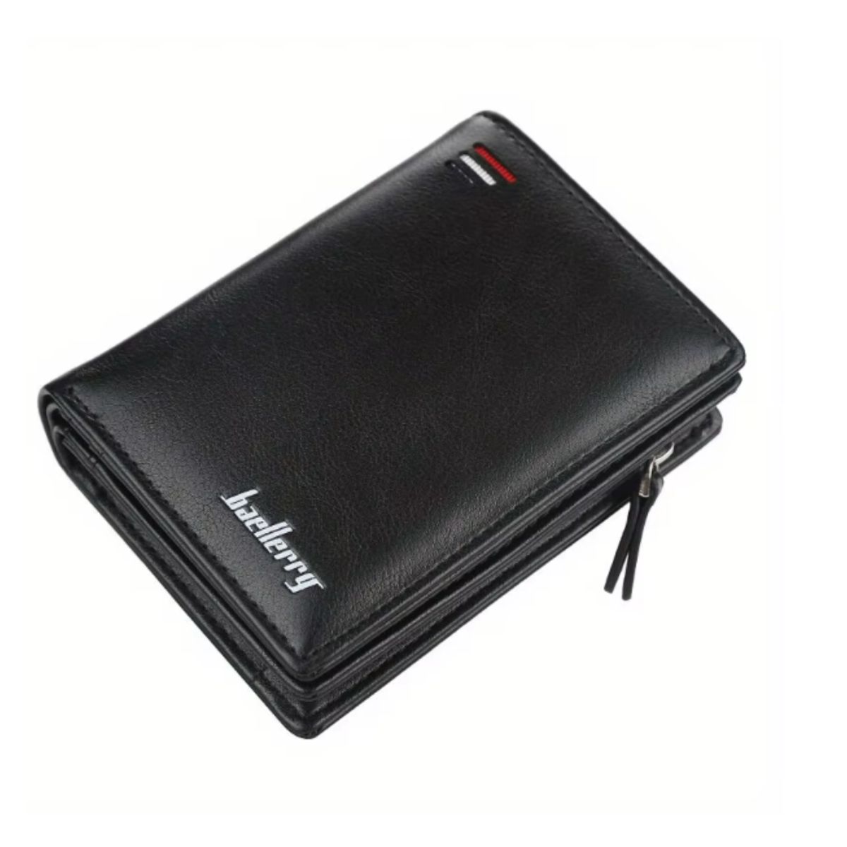 GENERICO - Billetera Baellerry Cuero PU Monedero Cierre Cartera para Hombre