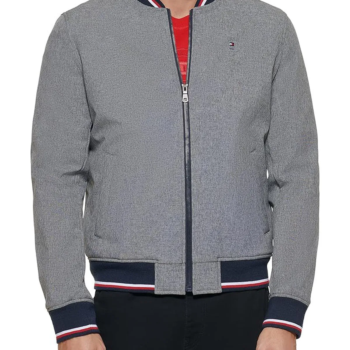 TOMMY HILFIGER - CASACA VARSITY BOMBER WITH TRI COLOR