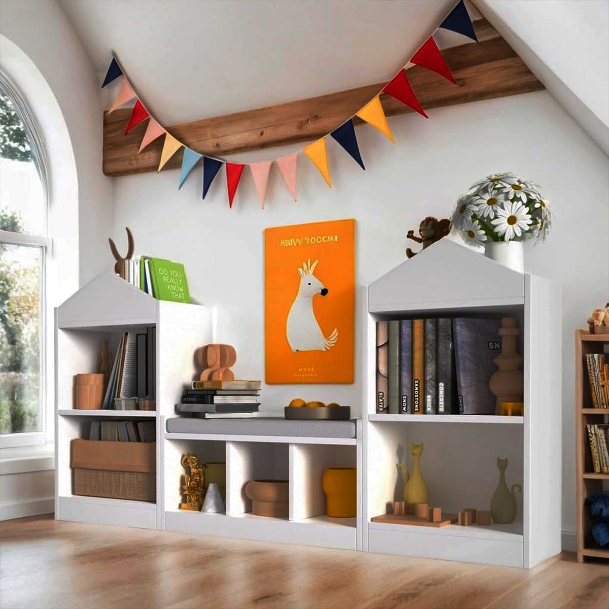 GENERICO - Estante Infantil con Asiento Cosmo Amore Home