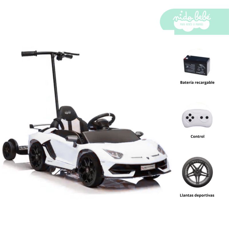 GENERICO - Carro a Batería súper Lamborghini blanco