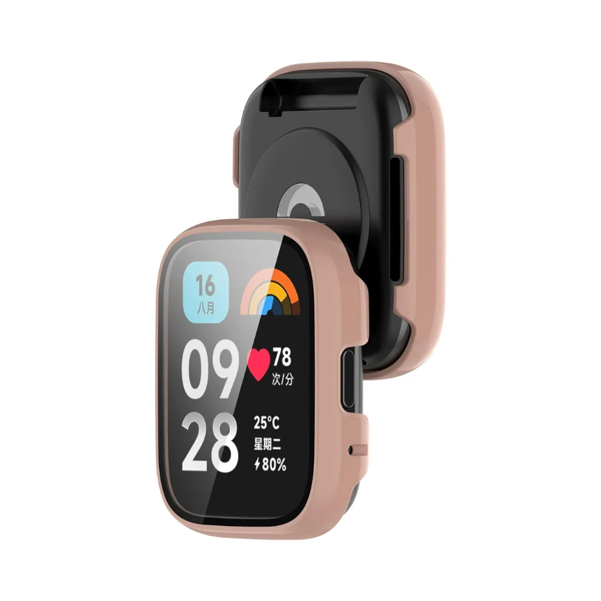 GENERICO - pack correa rosa + case bumper rosa para Watch 3 Lite