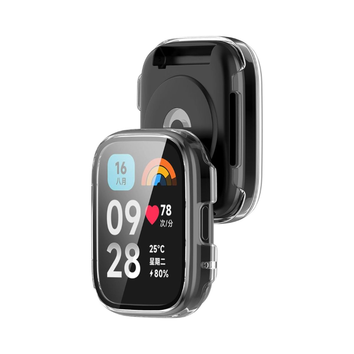 GENERICO - pack correa rosa + case bumper para Watch 3 Lite