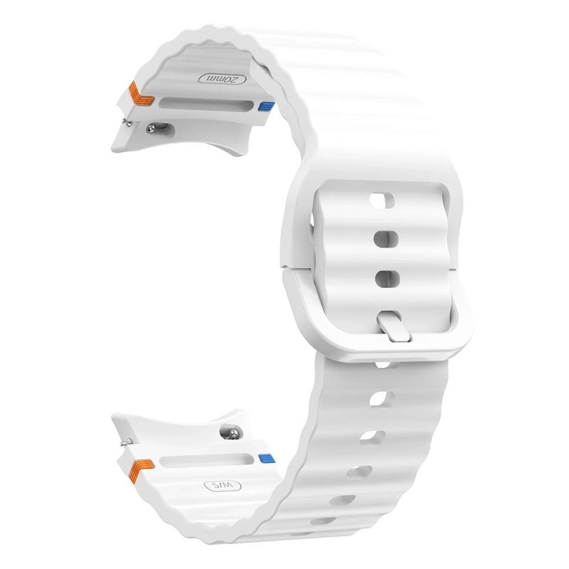GENERICO - CORREA SILICONA PARA SAMSUNG WATCH 7 20mm- Blanco