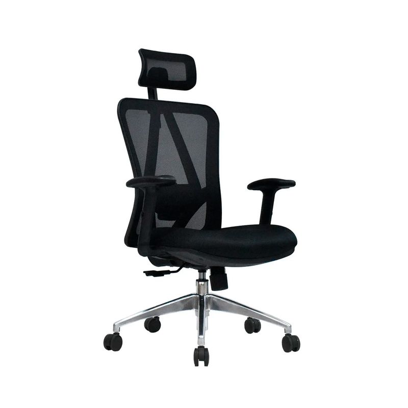 OFIDEAS - Silla Ergonómica Levi Presidente Reclinable Color Negro Ofideas