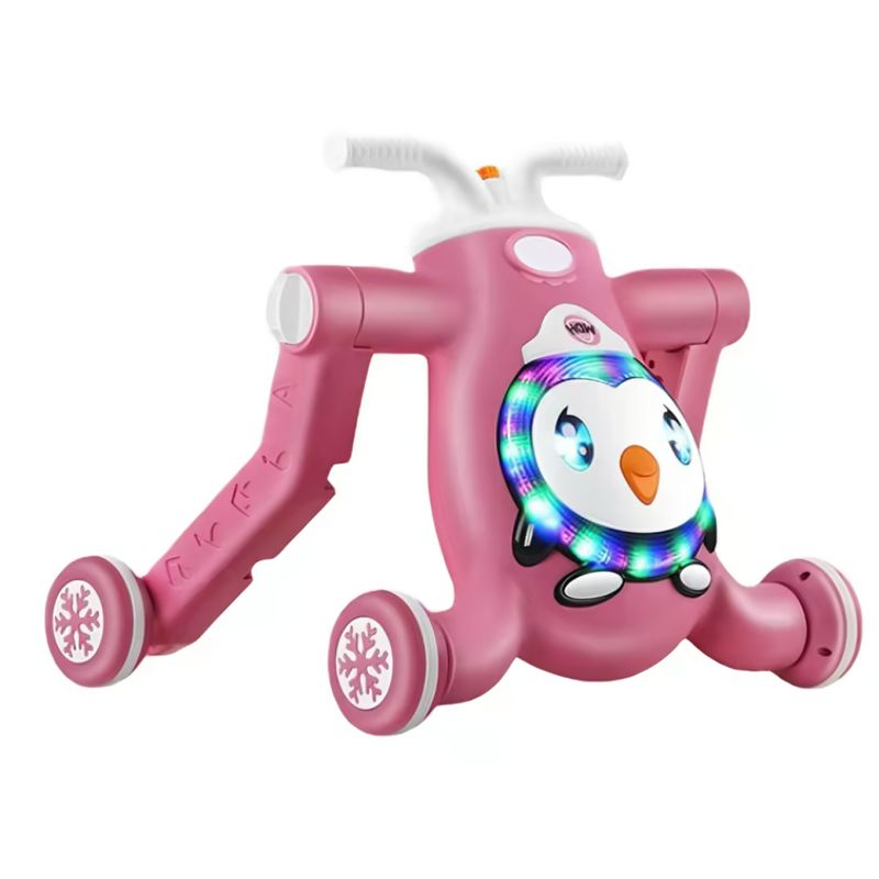 GENERICO - Andador (Caminador) 3 en 1 luces musical Rosado