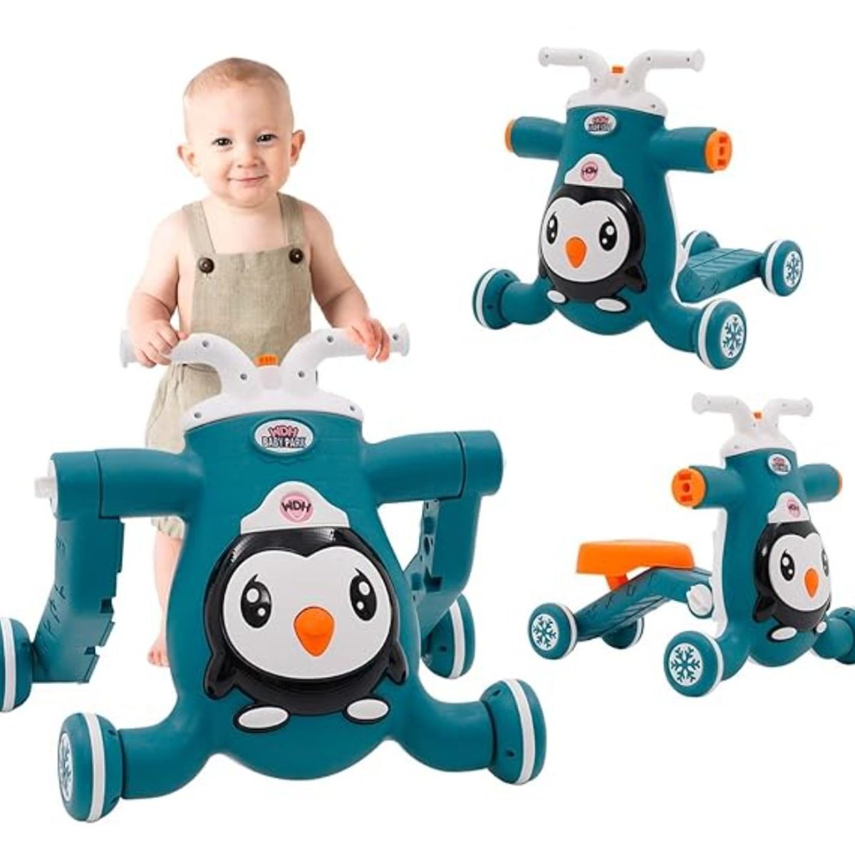 GENERICO - Andador Scooter 3 en 1 luces musical Rosado