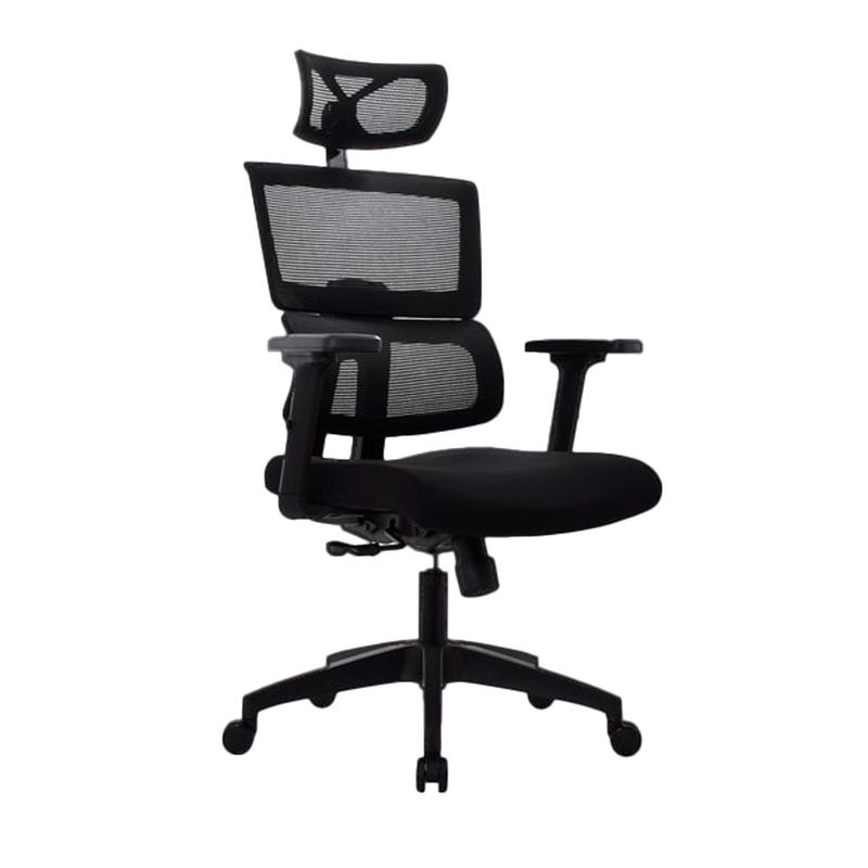 OFIDEAS - Silla de Oficina Ergonómica Flip Negro Presidente Nylon Ofideas