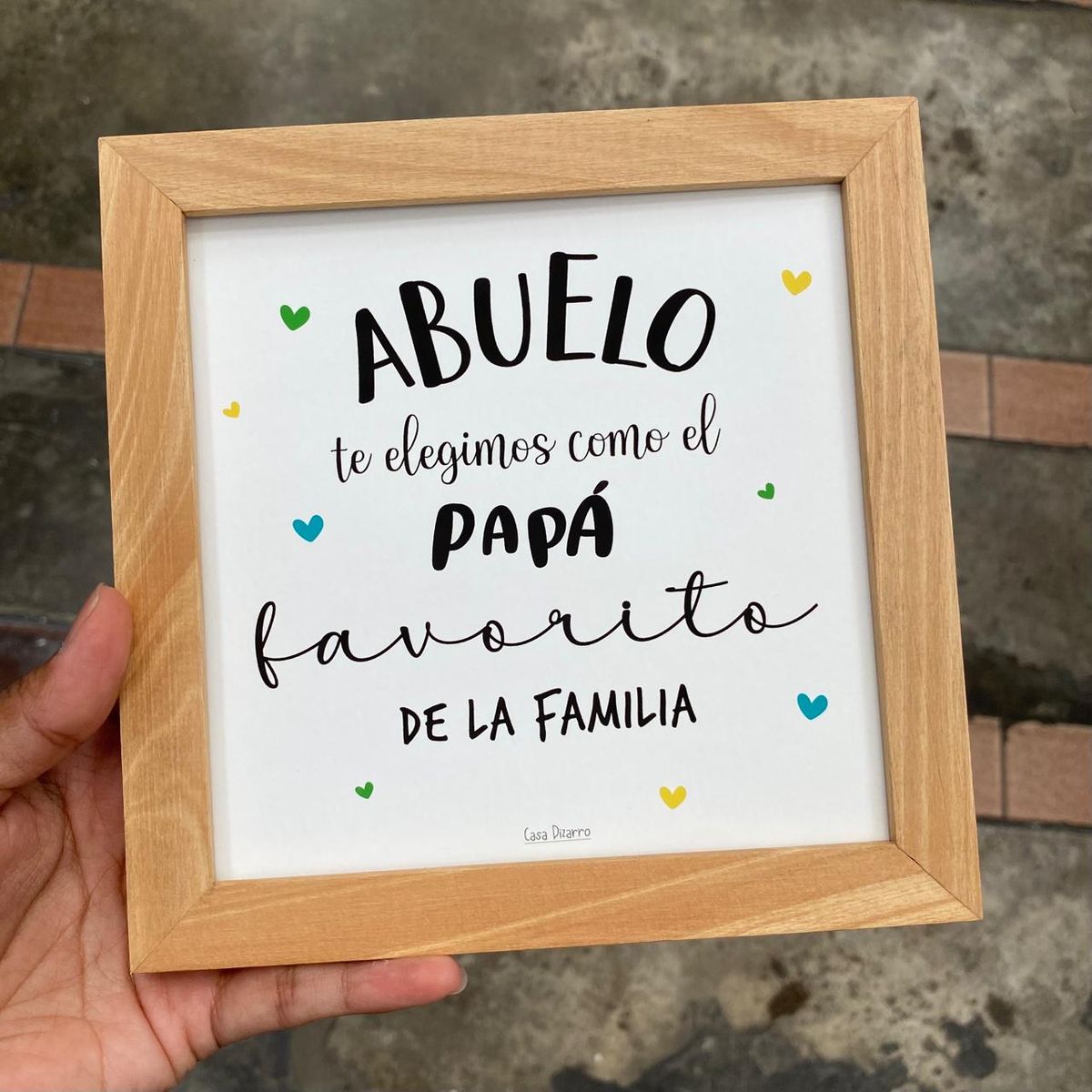 CASA PIZARRO - Cuadro Abuelo 17 x 17 cm