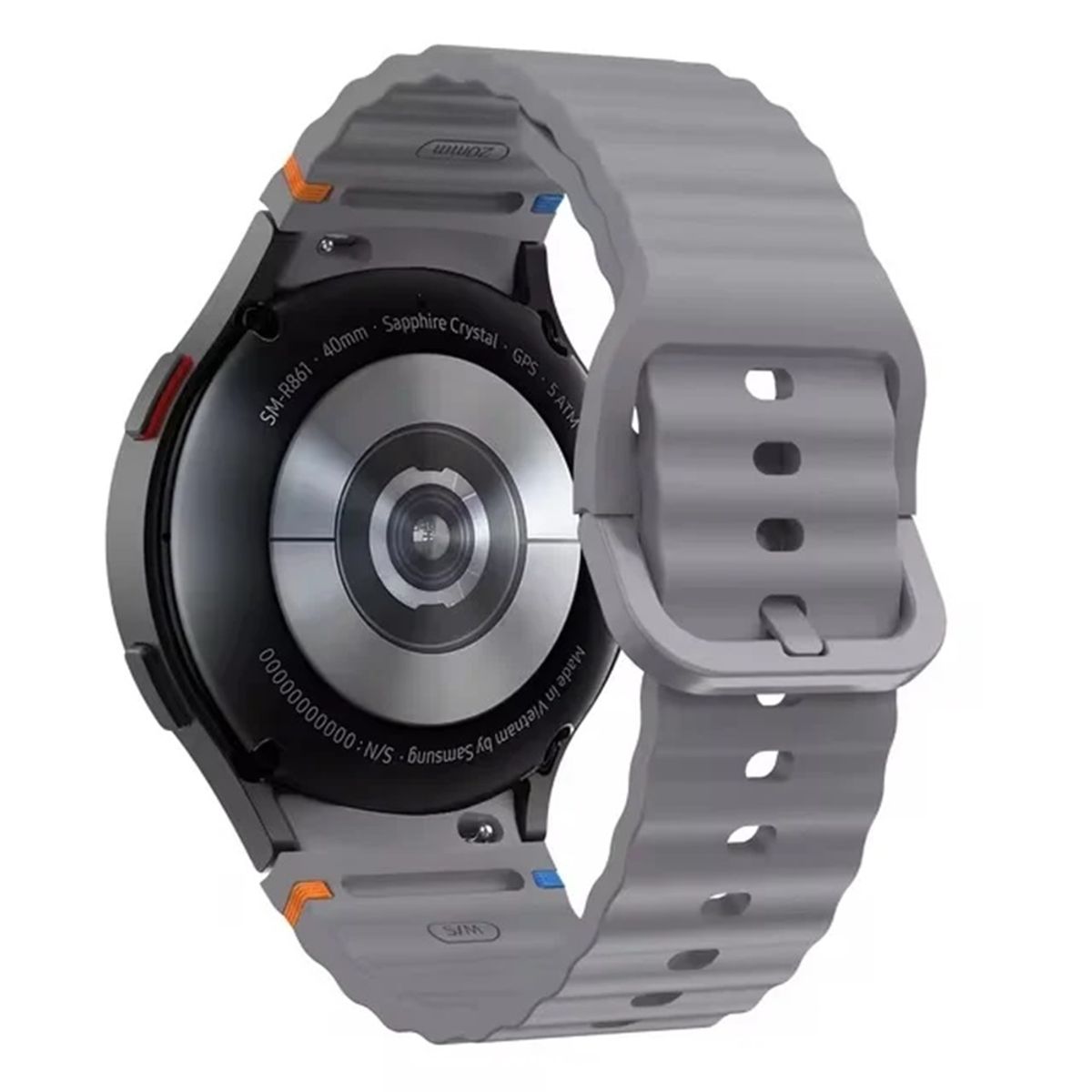 GENERICO - CORREA SILICONA PARA SAMSUNG WATCH 7 20mm- Gris