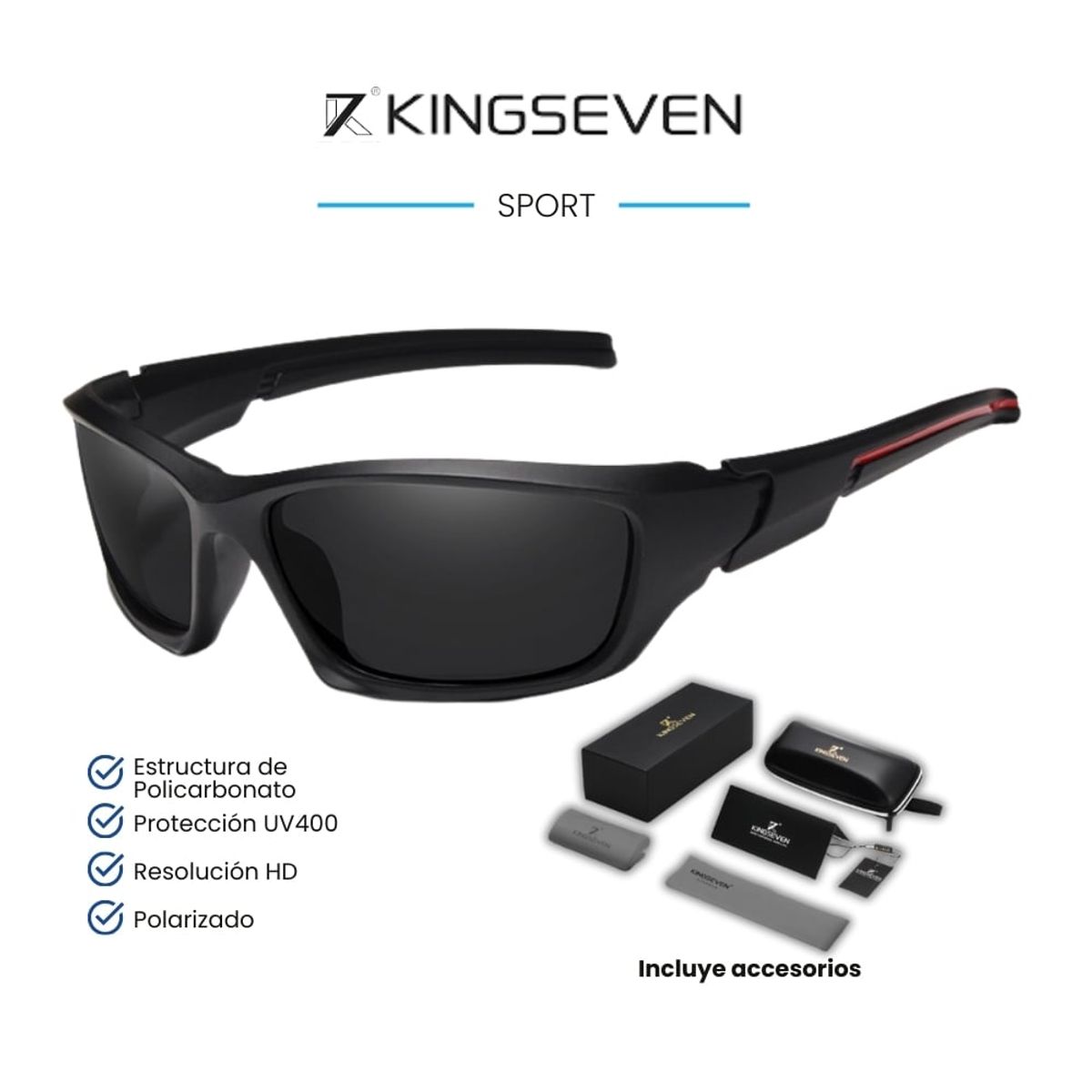KINGSEVEN - Lentes de Sol KINGSEVEN Sport - Polarizados - UV400