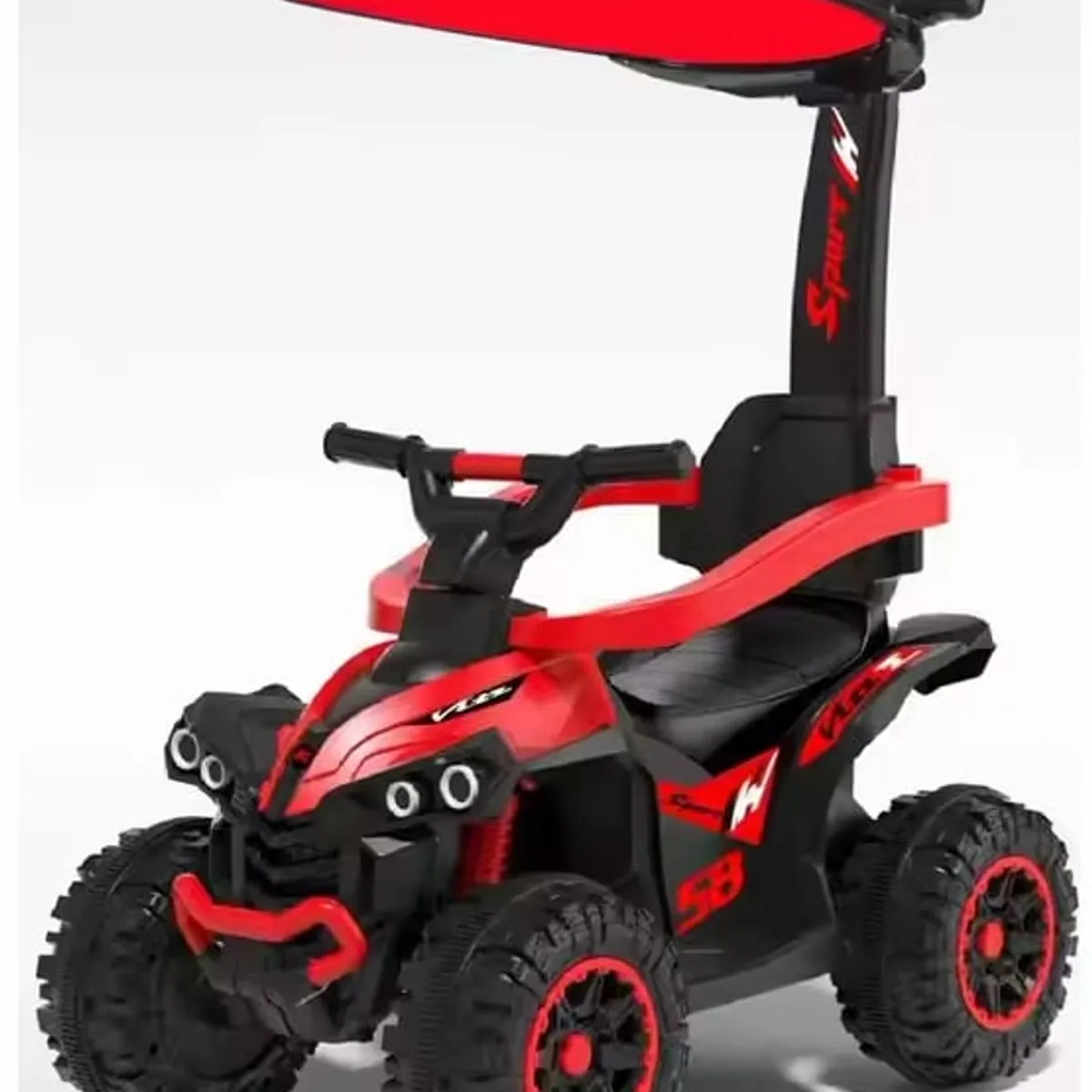 GENERICO - Buggy Electrico Carrito Niños Musical y con Luces Led Rojo