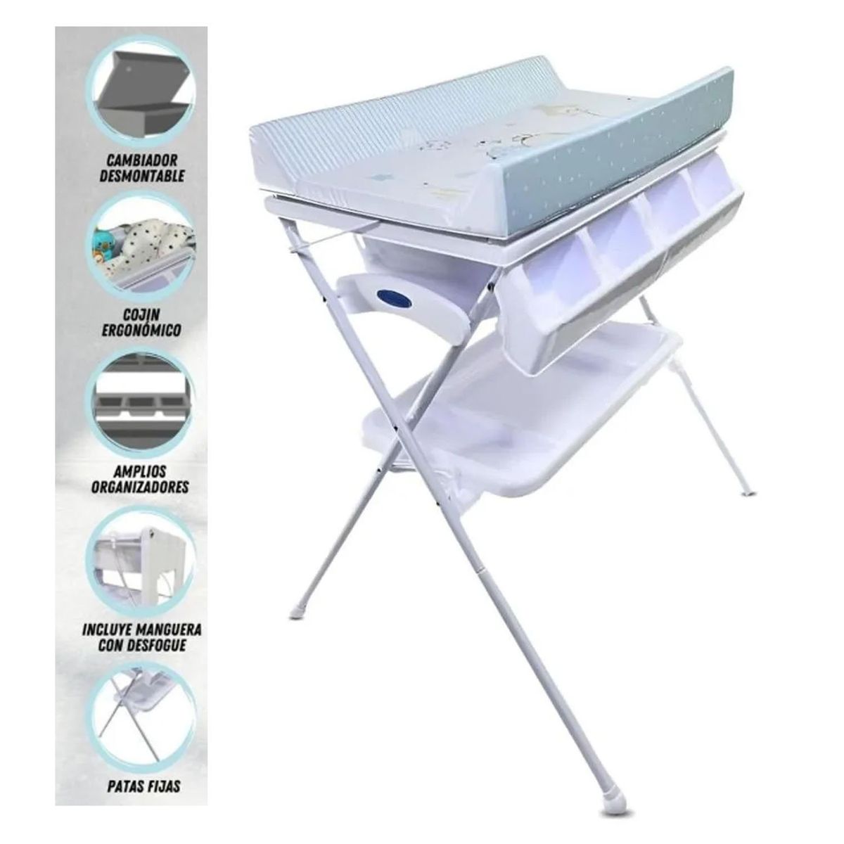 STOKKER BABY - Bañera y Cambiador para Bebés Dory Celeste