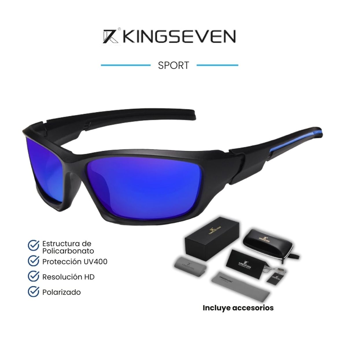 KINGSEVEN - Lentes de Sol KINGSEVEN Sport - Polarizados - UV400