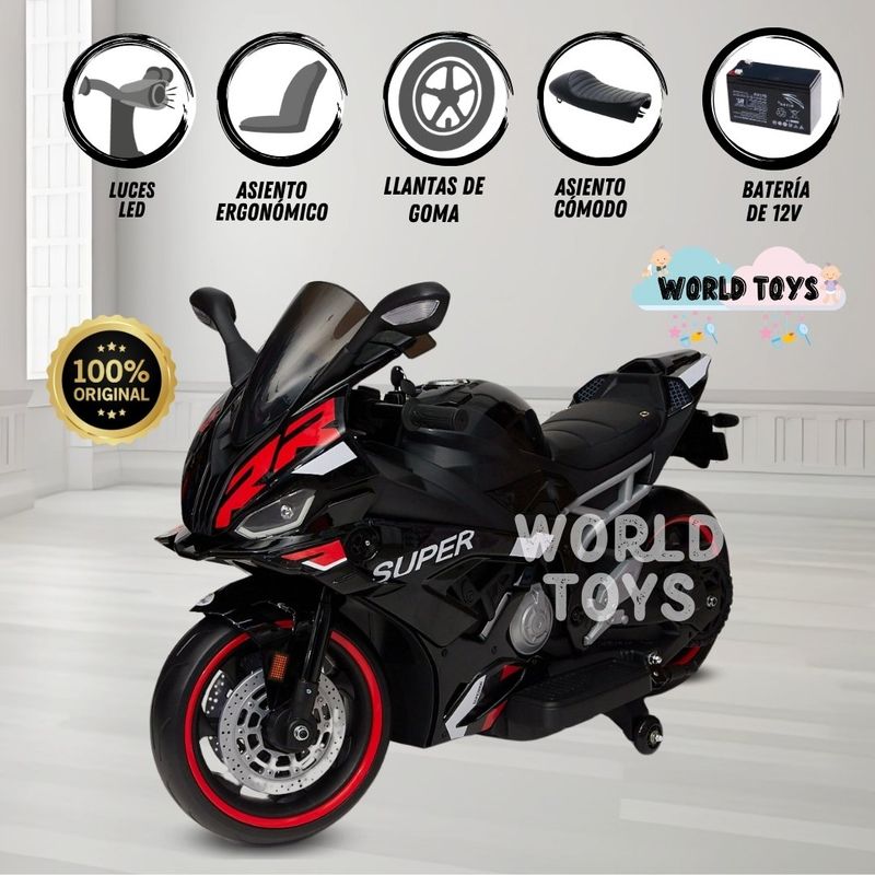 CONFORT - Moto a Batería Musical «SUPER RUNNER» Black