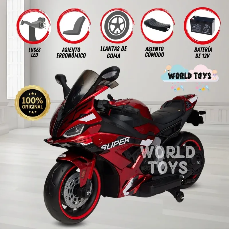 CONFORT - Moto a Batería Musical «SUPER RUNNER» Red