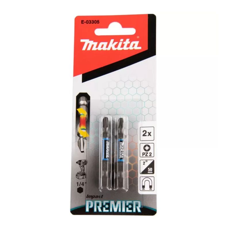 MAKITA - PUNTA POZIDRIV PZ2 X 50MM.2U.IMPACT PREMIER (E-03305) -  MAKITA