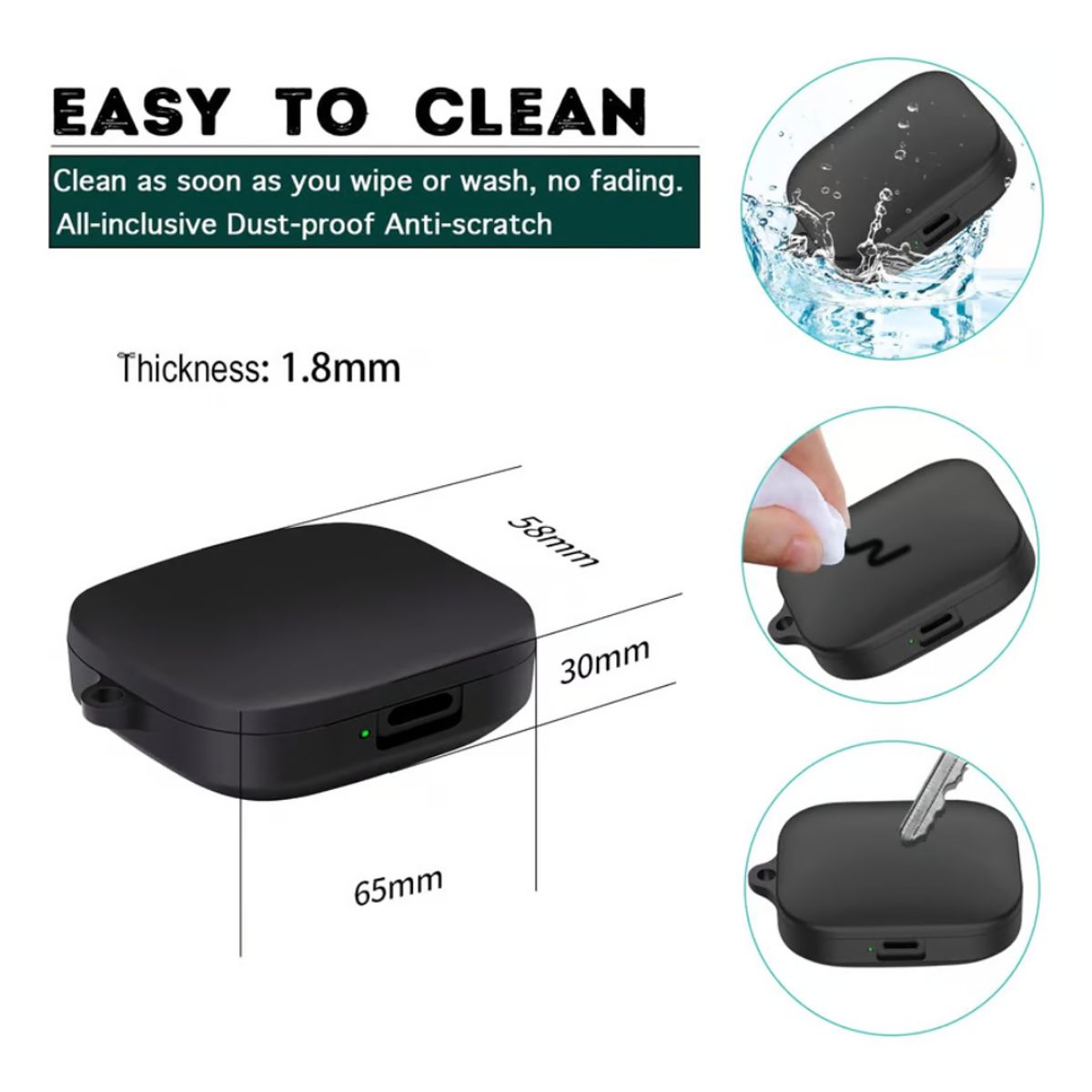 GENERICO - Case para Redmi Buds 6 Play, Silicona Case Cover, Anti-caída - azul