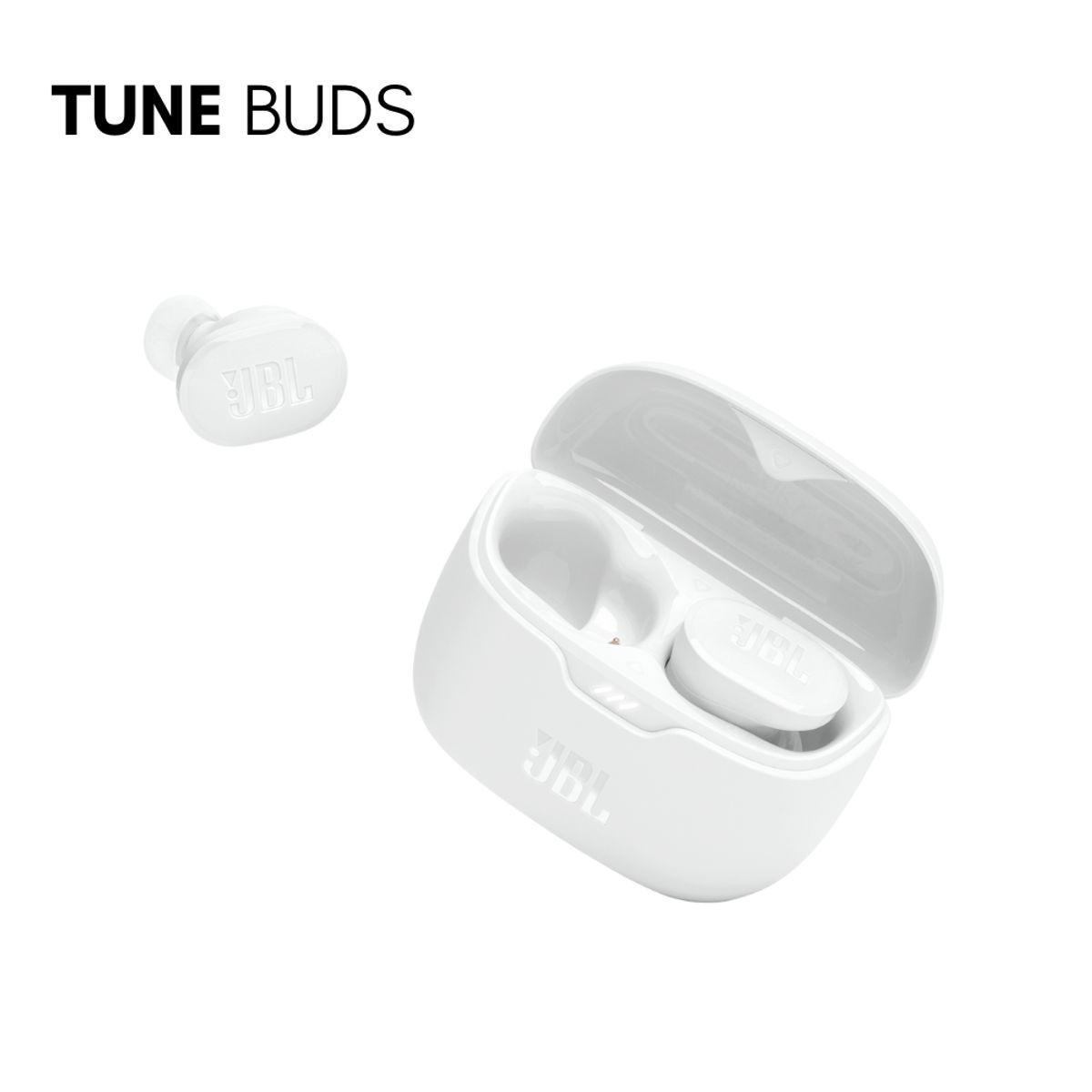 JBL - JBL TuneBuds Audífono Bluetooth ANC Hasta 48 horas con estuche -Blanco