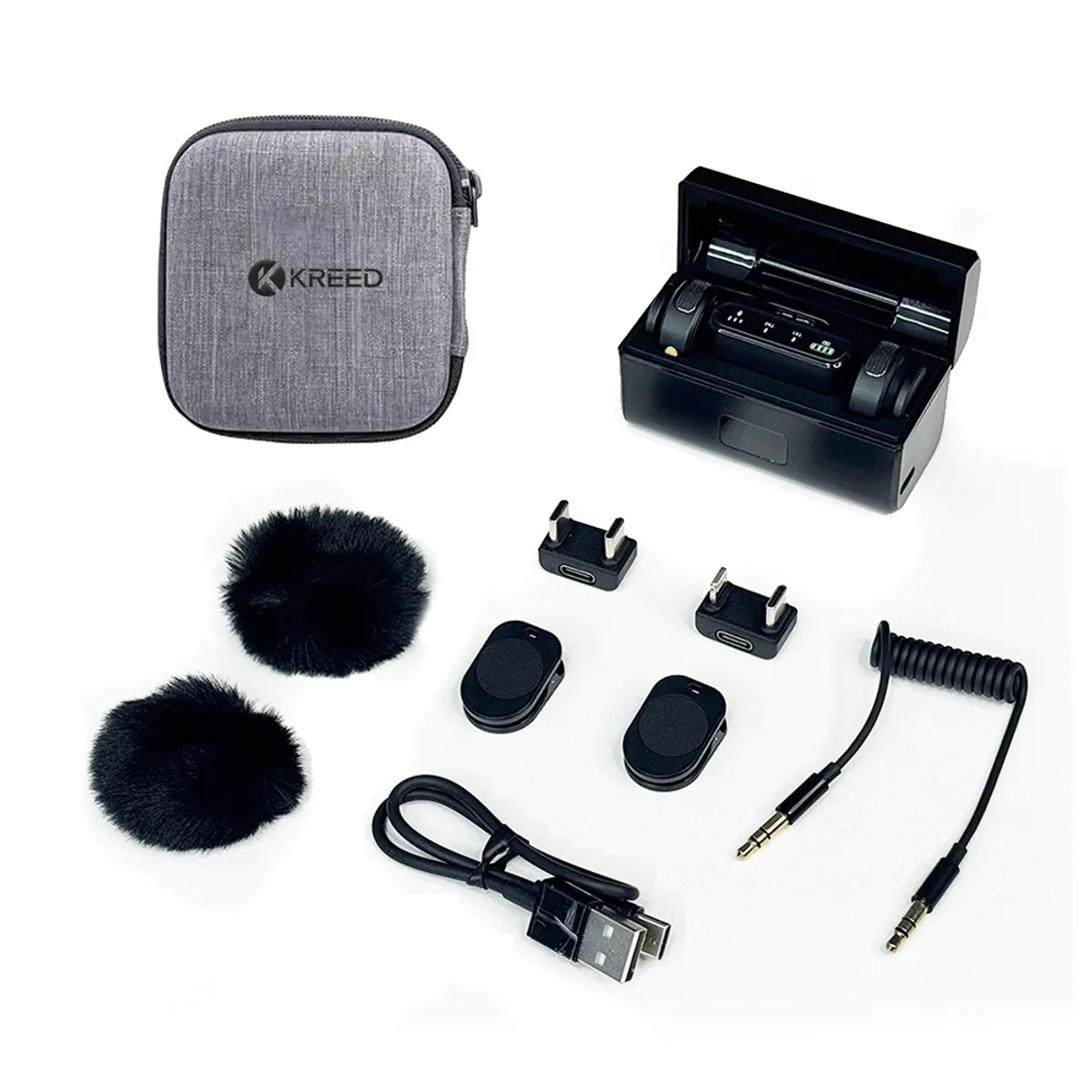 KREED - Micrófono solapero inalámbrico Profesional DUAL Magnetic SX40