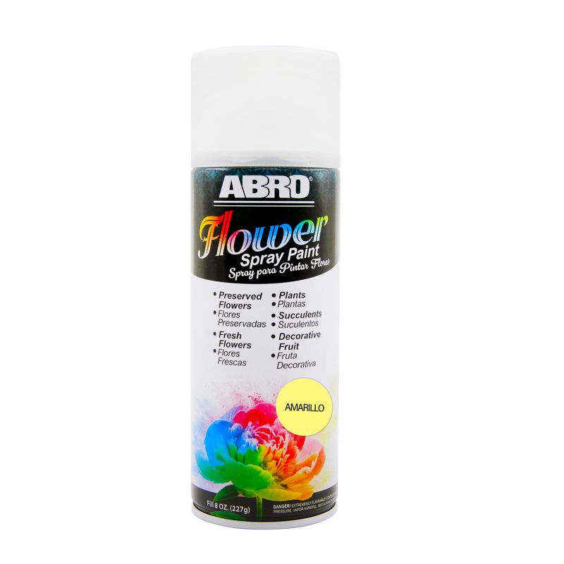 ABRO - ABRO Pintura en Spray para Flores Amarillo FSP-400 - 227gr