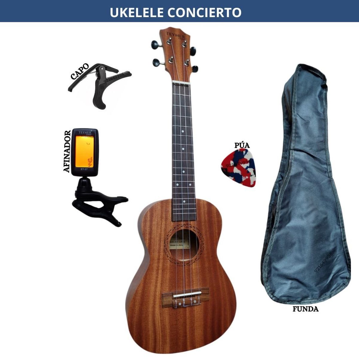 GENERICO - Pack UKELELE CONCIERTO UJH-23